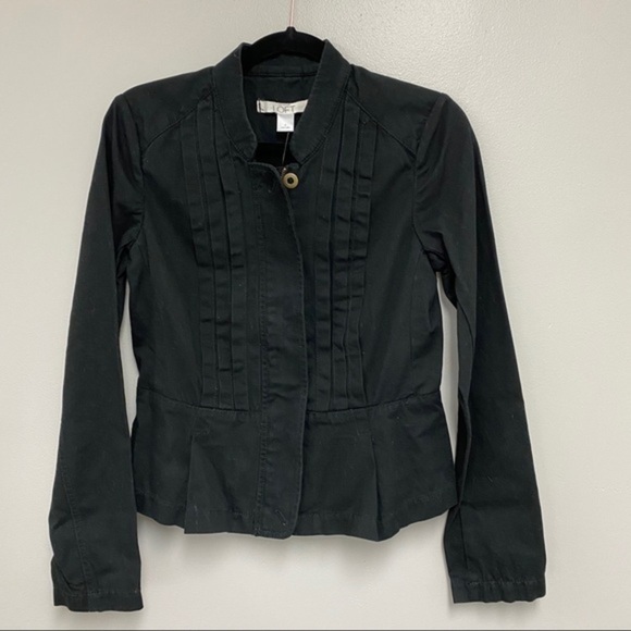 NWT Ann Taylor Loft Canvas Peplum Jacket - Picture 2 of 5